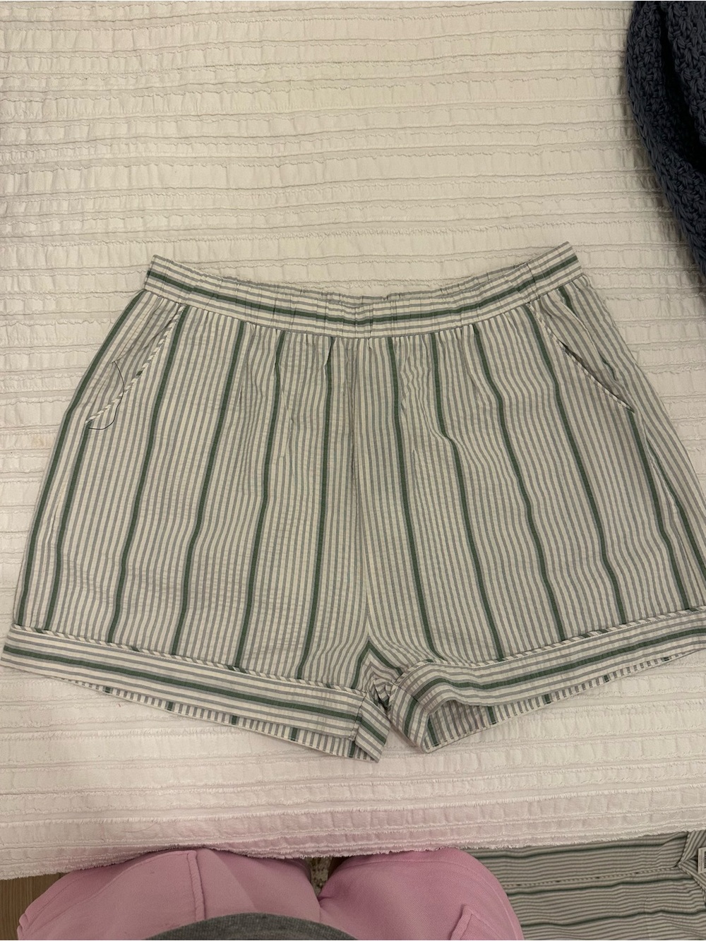 NWT- Tuckernuck Green & White Striped Set - Picture 2 of 7